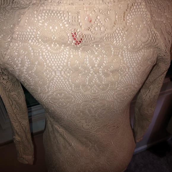 No Boundaries Sz. M Long sleeve top lace & grey - Picture 9 of 11